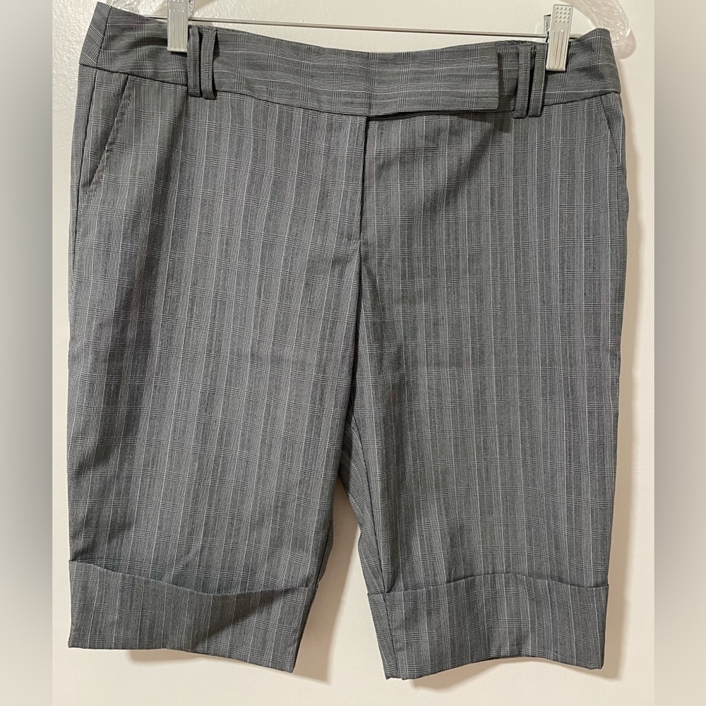 FINAL SALE copper key Gray Plaid Cuffed Capri Pants Sz 11 Juniors.